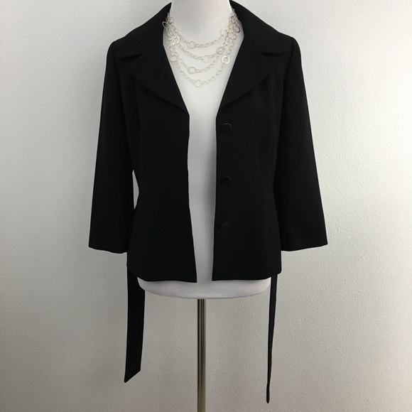 Loft | Black Textured Blazer Jacket - Picture 6 of 10